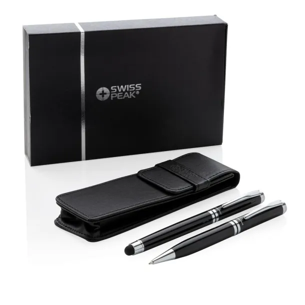  Swiss Peak executive pen set - Swiss Peak Black Silver