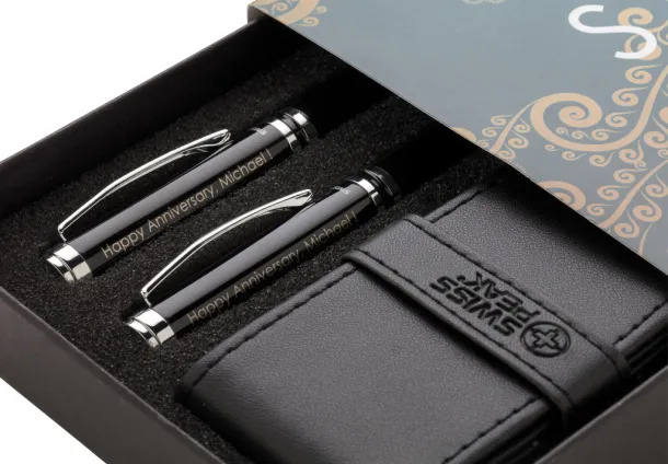  Swiss Peak executive pen set - Swiss Peak Black Silver