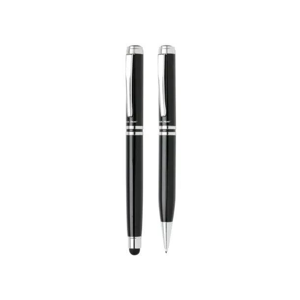  Swiss Peak executive pen set - Swiss Peak Black Silver