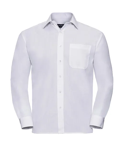  Poplin Shirt LS - Russell Collection Bijela