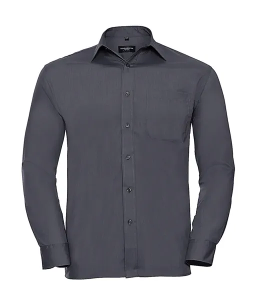  Poplin Shirt LS - Russell Collection Convoy Grey