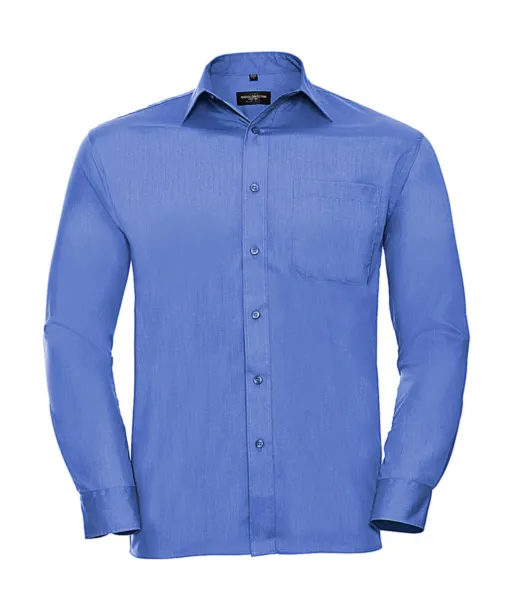  Poplin Shirt LS - Russell Collection Corporate Blue