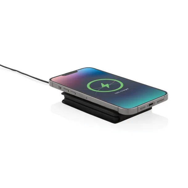  Swiss Peak RCS rPU 15W  3 in 1 magnetic wireless charger - Swiss Peak Black 