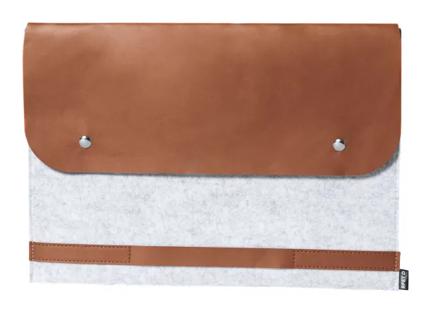 Brack RPET laptop pouch Grey Brown