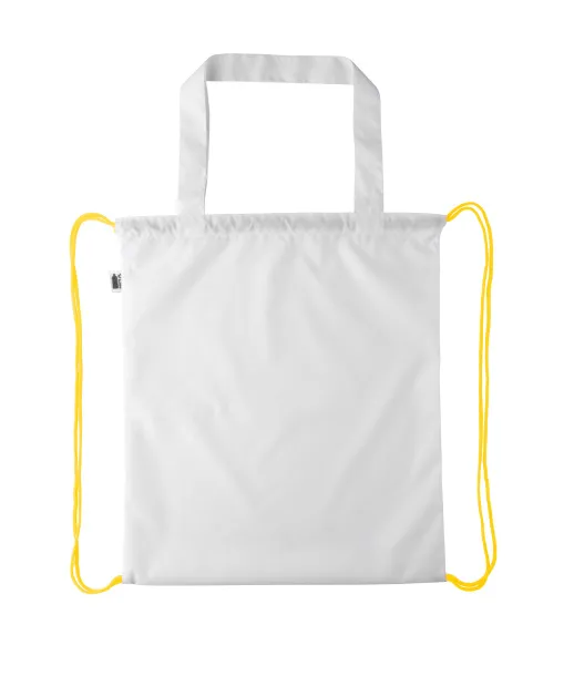 CreaDraw Shop RPET custom drawstring bag Yellow White