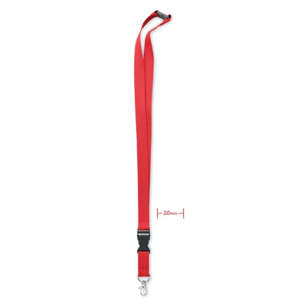 LANNYCOT Lanyard with metal hook 20mm Red