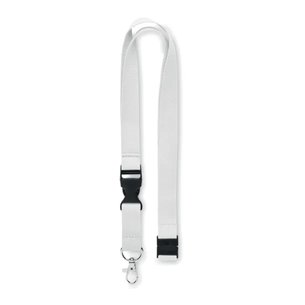 LANNYCOT Lanyard with metal hook 20mm White