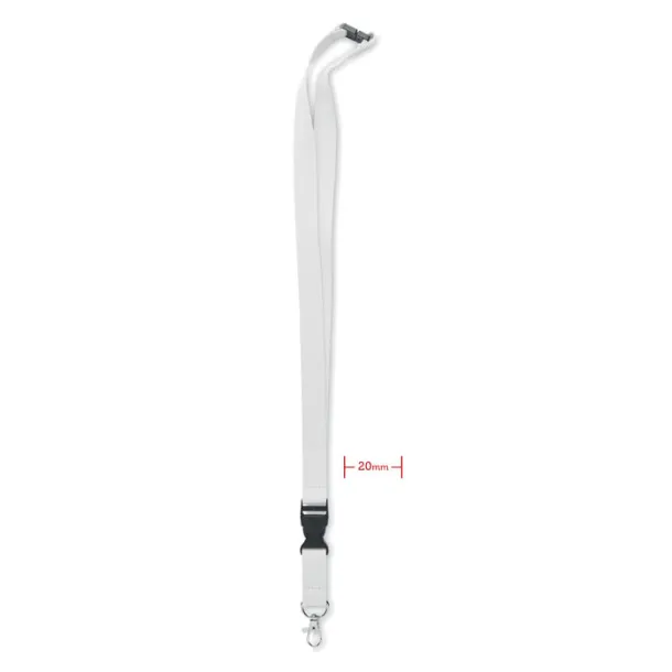 LANNYCOT Lanyard with metal hook 20mm White