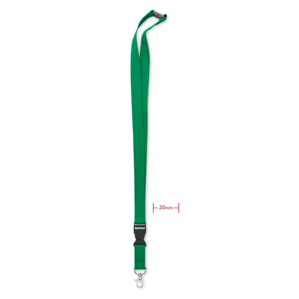 LANNYCOT Lanyard with metal hook 20mm Green