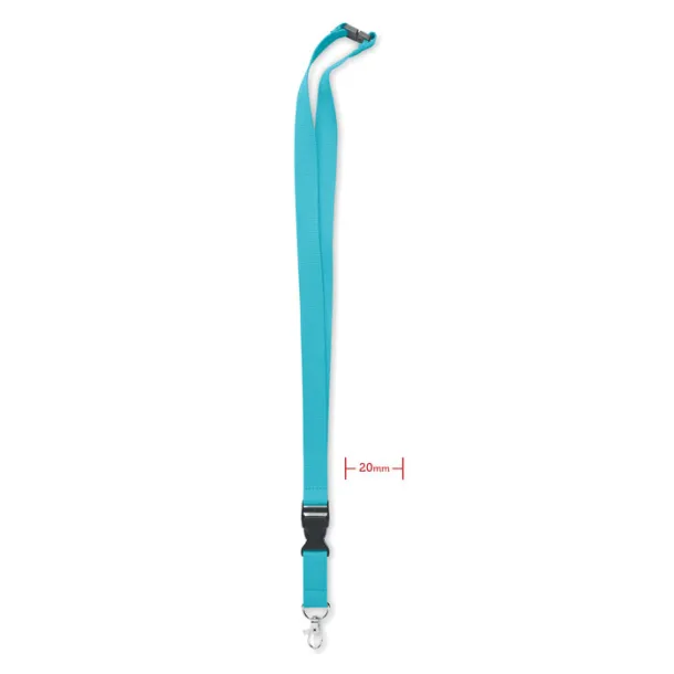 LANNYCOT Lanyard with metal hook 20mm Turquoise