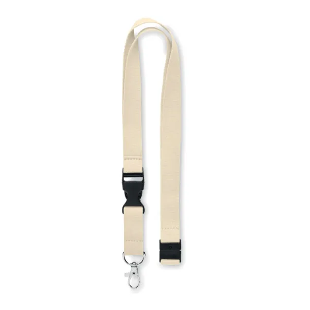 LANNYCOT Lanyard with metal hook 20mm Beige