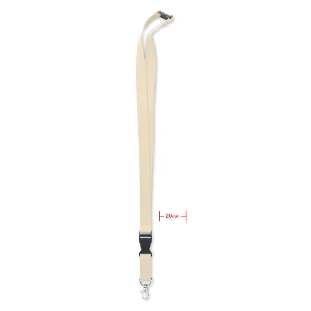 LANNYCOT Lanyard with metal hook 20mm Beige