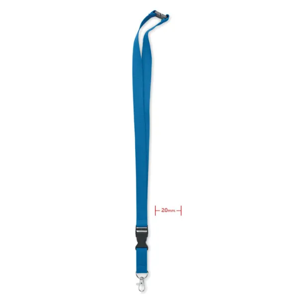 LANNYCOT Lanyard with metal hook 20mm Royal blue