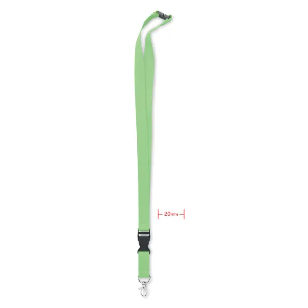 LANNYCOT Lanyard with metal hook 20mm Lime