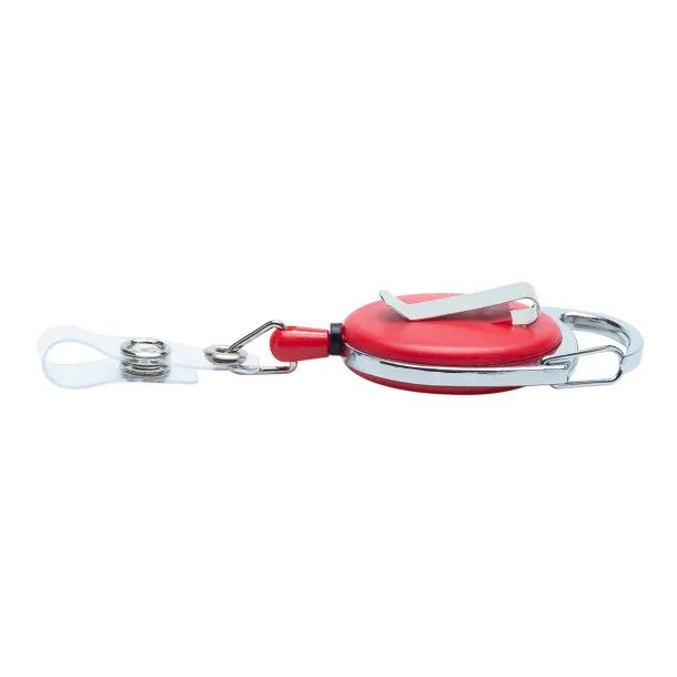 SKIPASS skipass tag with carabiner Red