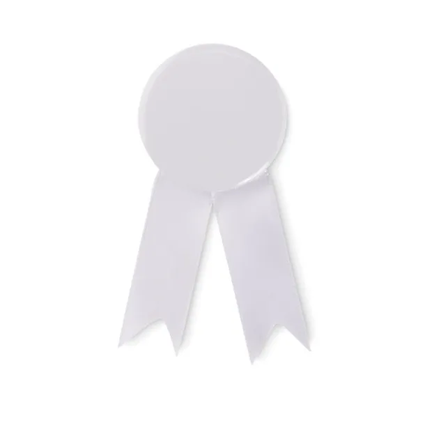 LAZO Ribbon style badge pin White