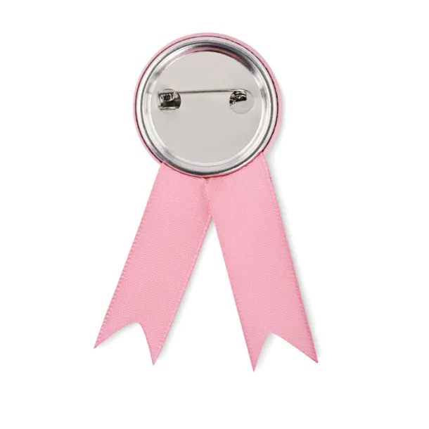 LAZO Ribbon style badge pin baby pink