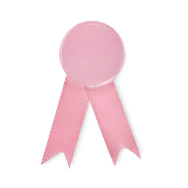 LAZO Ribbon style badge pin baby pink