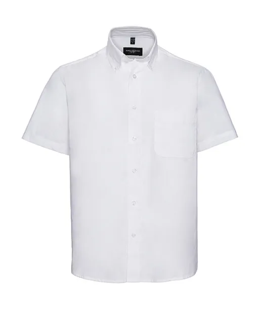  Short Sleeve Classic Twill Shirt - Russell Collection Bijela