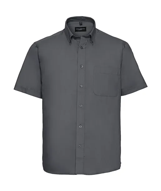  Short Sleeve Classic Twill Shirt - Russell Collection Zinc