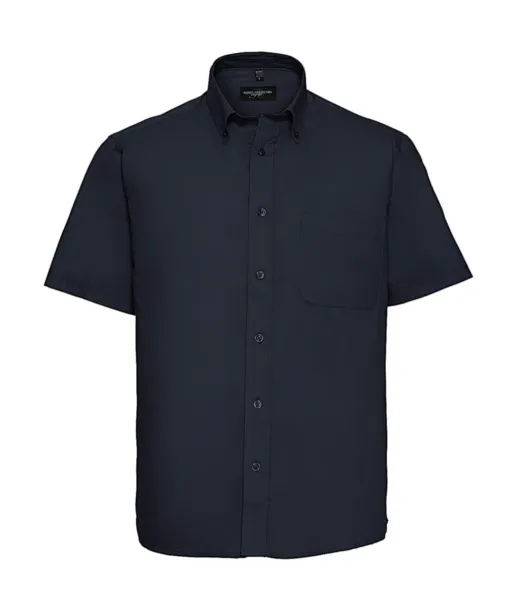  Short Sleeve Classic Twill Shirt - Russell Collection French Navy