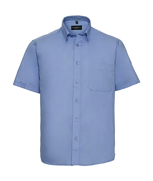  Short Sleeve Classic Twill Shirt - Russell Collection Plava