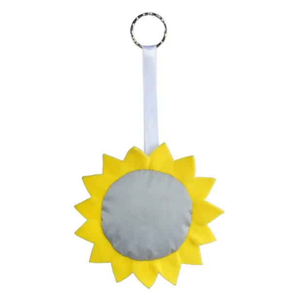 SUN reflective key ring Yellow