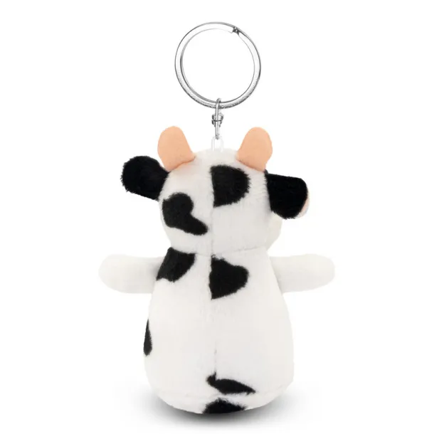 Cowie Plush cow, keyring black white