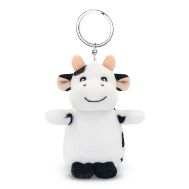 Cowie Plush cow, keyring black white