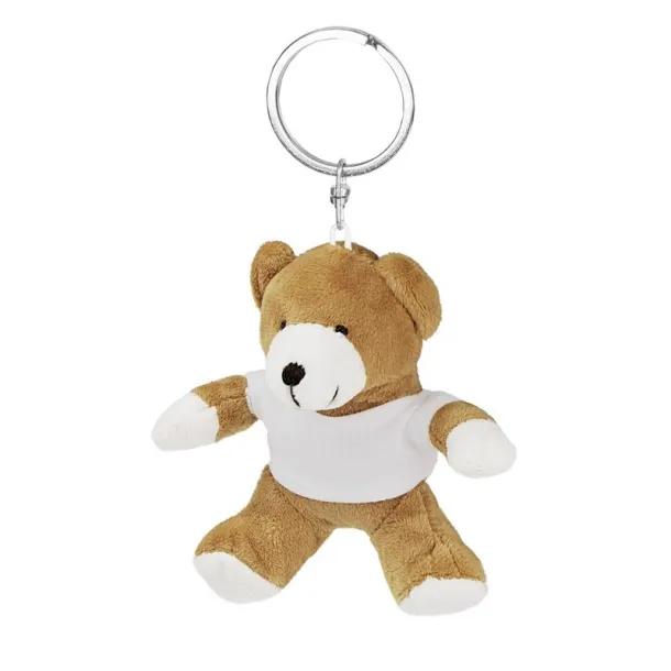 Larry Honey Plush teddy bear, keyring light brown