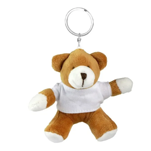 Larry Honey Plush teddy bear, keyring light brown