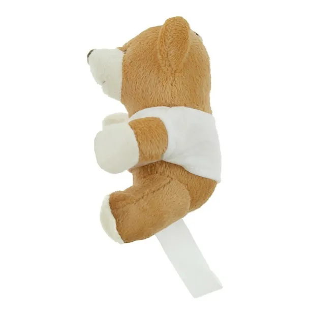 Larry Honey Plush teddy bear, keyring light brown