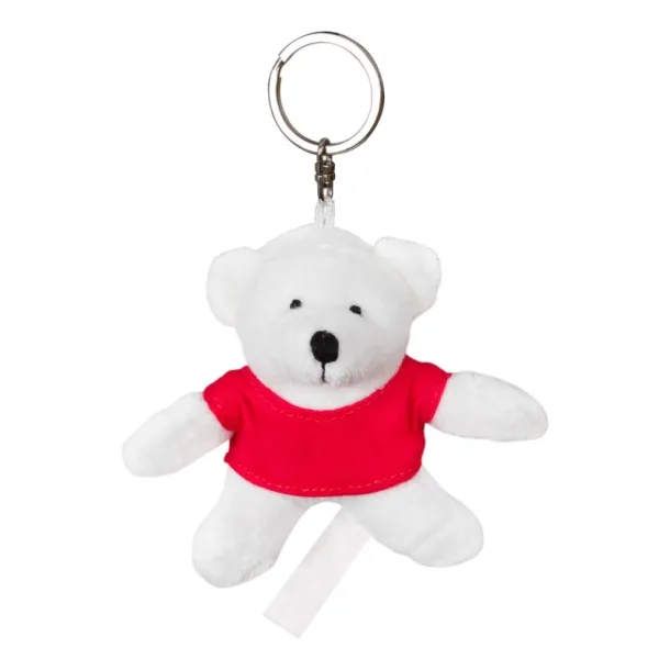 Davis Plush teddy bear, keyring Bijela