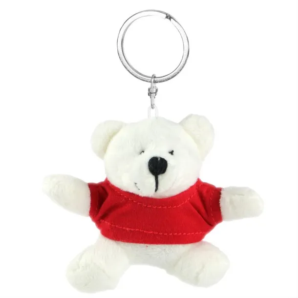 Davis Plush teddy bear, keyring white