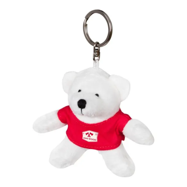 Davis Plush teddy bear, keyring Bijela