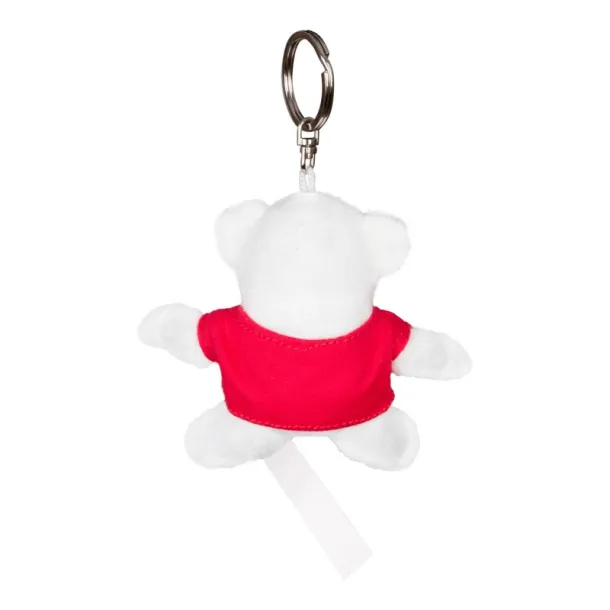 Davis Plush teddy bear, keyring white