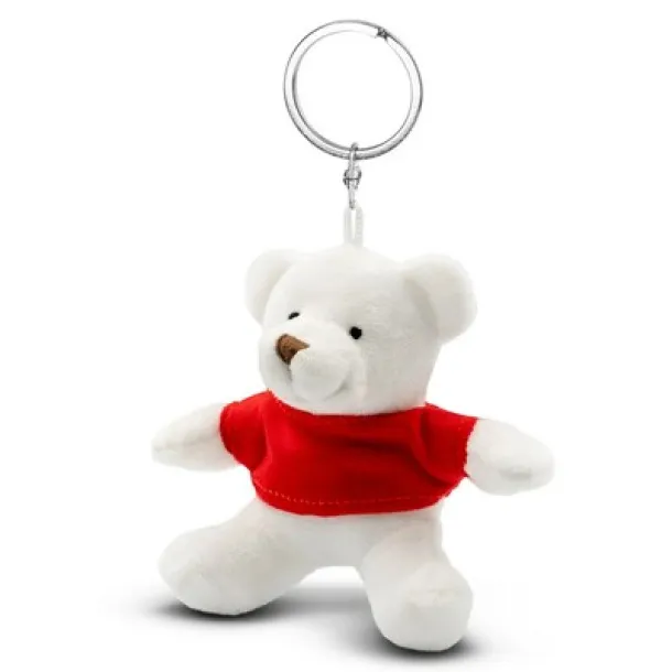 Davis Plush teddy bear, keyring white