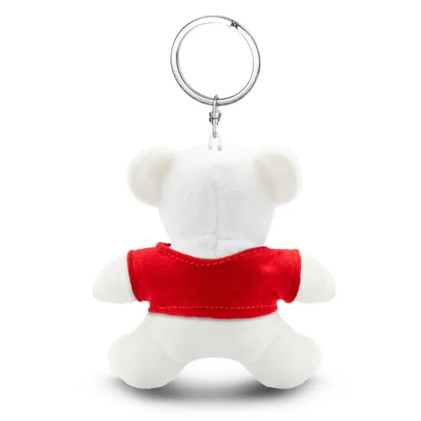 Davis Plush teddy bear, keyring Bijela