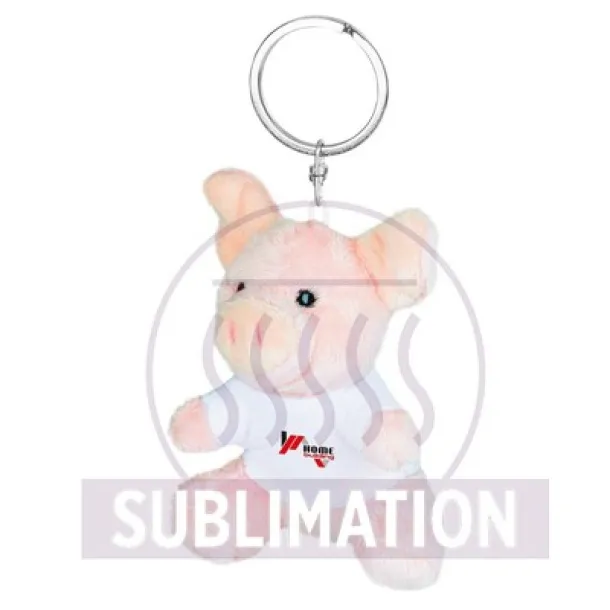 Fanny Plush piggy, keyring pink