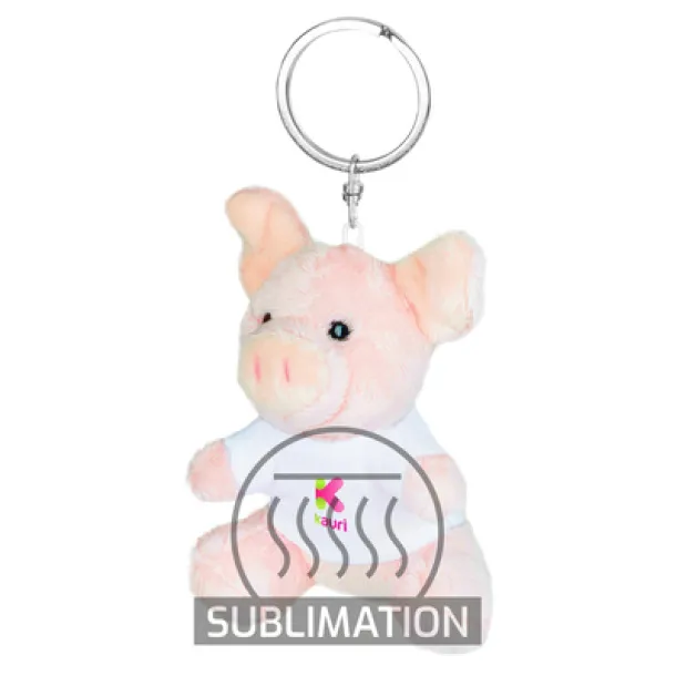 Fanny Plush piggy, keyring pink