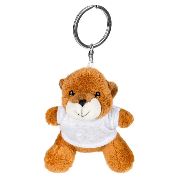 Hazel Plush teddy bear, keyring brown