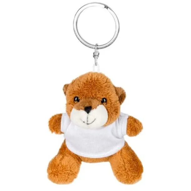 Hazel Plush teddy bear, keyring brown