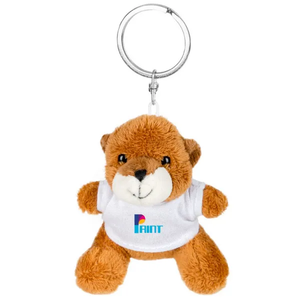 Hazel Plush teddy bear, keyring brown