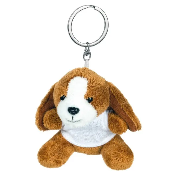 Braidy Plush dog, keyring light brown