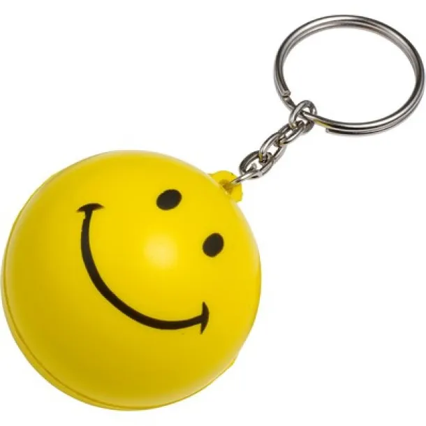  Keyring, anti stress "smiling face" Žuta
