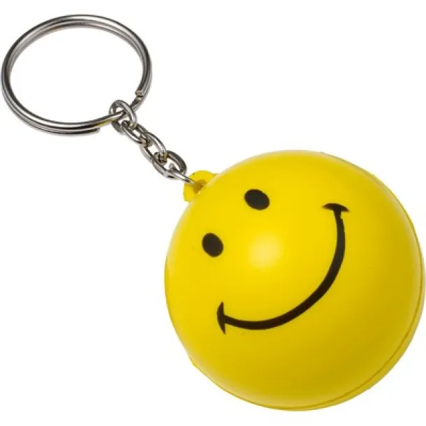  Keyring, anti stress "smiling face" Žuta