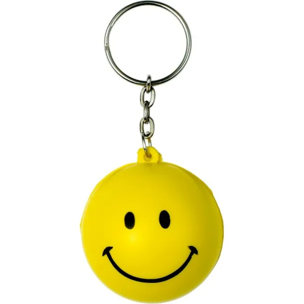  Keyring, anti stress "smiling face" Žuta