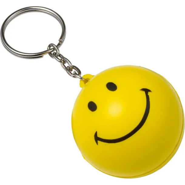  Keyring, anti stress "smiling face" Žuta