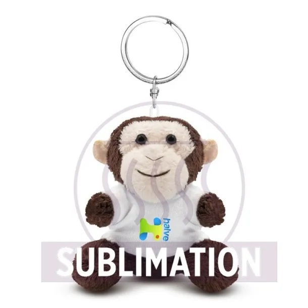 Karly Plush monkey, keyring brown