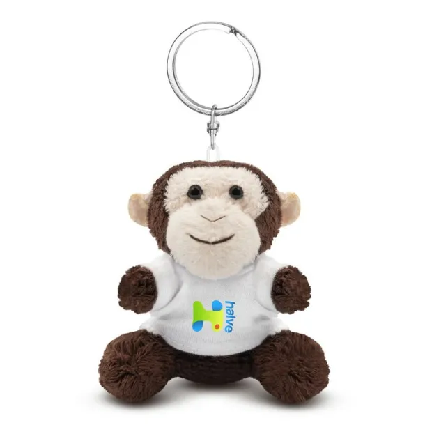 Karly Plush monkey, keyring brown